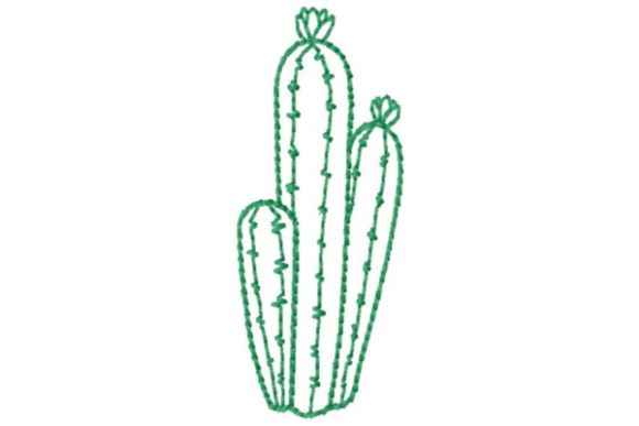 Cactus Group Outline Embroidery Design Review for Etsy Sellers