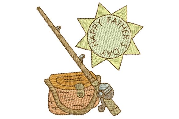 Father’s Day Fishing Embroidery Design
