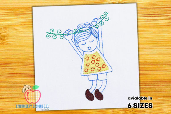 Girl Hanging from Branch: An Embroidery Designer’s Review for Small Business Merch