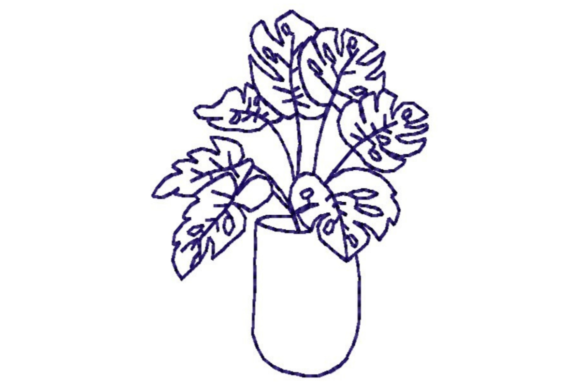 Potted Fern Outline: A Designer's Craft Fair Review