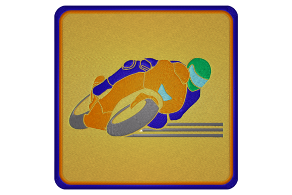 Racing Bike Embroidery Design: A Bold Stitch for Adventurous Gifts
