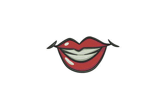 Red Lips Design: A Seasonal Embroidery Staple