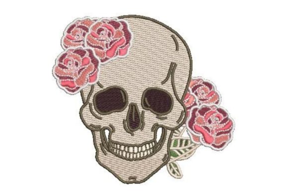 Skull with Roses: A Designer’s Holiday Embroidery Review